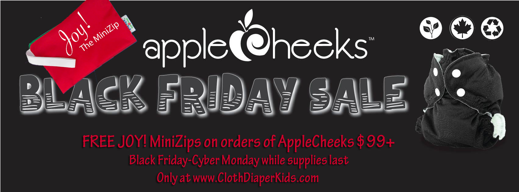 JOY! MiniZips by AppleCheeks - FREE in Black Friday Orders over $99