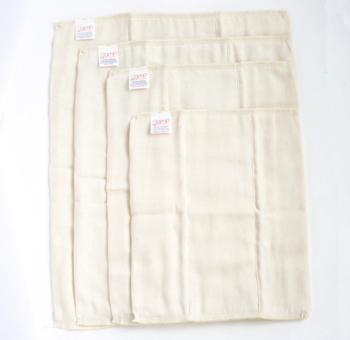 Preoder Cloth Samples AMP Organic Cotton Prefolds (6 Pack), Canada — Cloth Diaper Kids