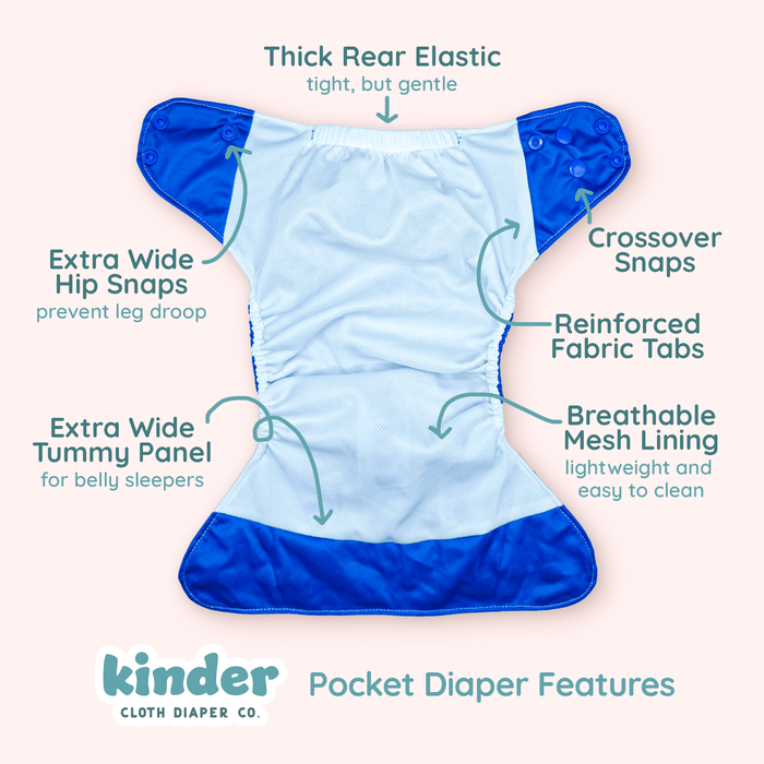 Kinder Pocket Cloth Diaper (7-60lbs)